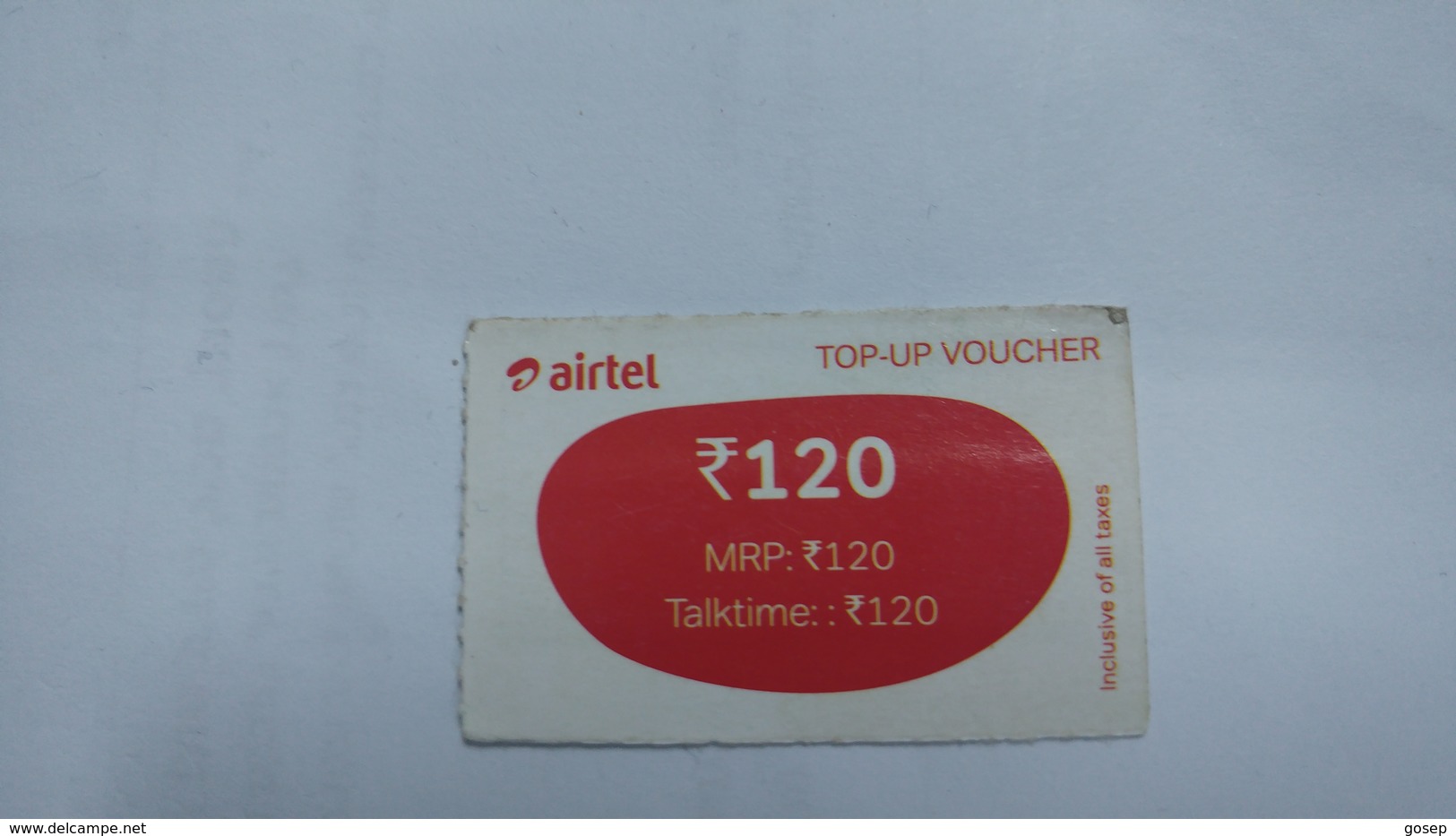 India-airtel Prepiad Card-top-up Voucher(53a)-(rs.120)(bangalore)(31.12.16)(look Out Side)-used Card+1 Card Prepiad Free - Indien