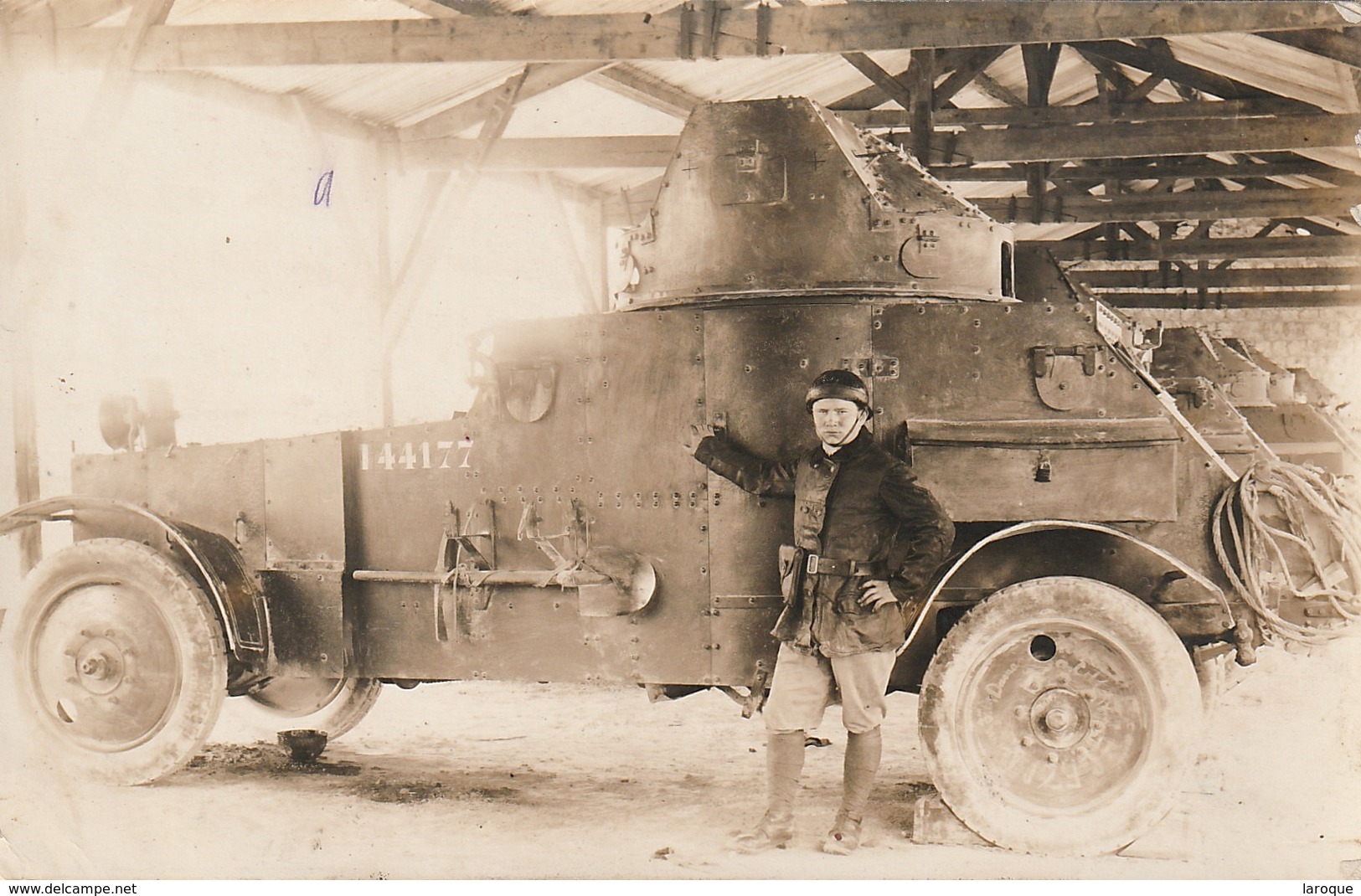 AUTO-MITRALLEUSE REMILLEU COMMUNE DE LONGE PAR CONDRIEU CARTE PHOTO MILITAIRE - Condrieu