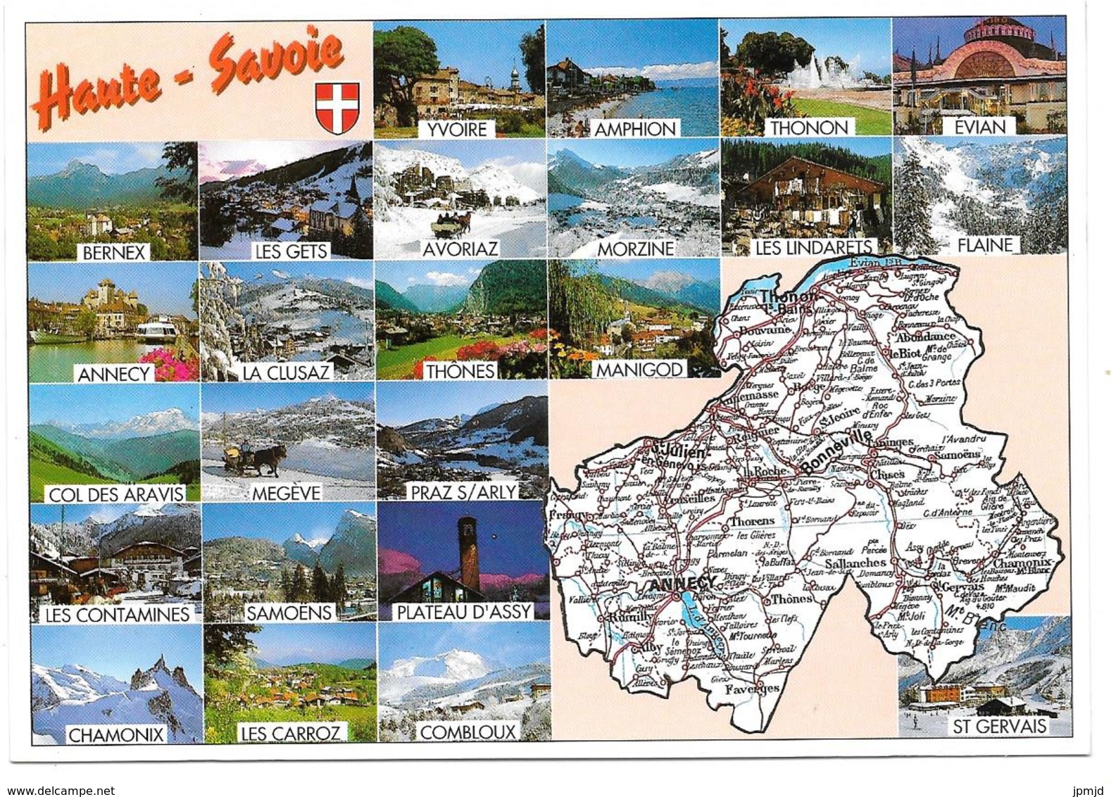 74 - HAUTE SAVOIE - Multivues Avec Carte Géographique Du Département - Ed. SECA N° 74001 Bis - Autres & Non Classés