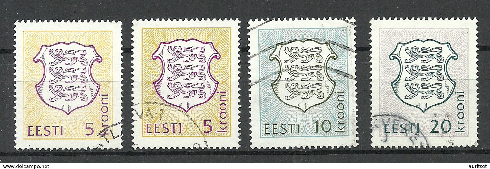 ESTLAND ESTONIA 1993/96 Michel 206 & 210 & 212 O Incl Mi 206 In 2 Types - Estland