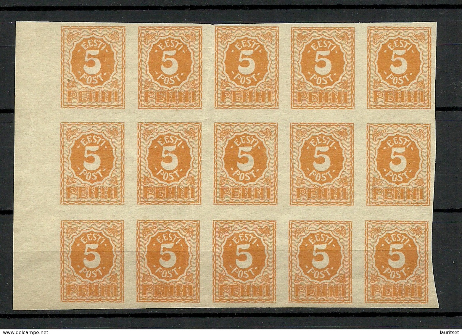 Estland Estonia 1919 Michel 6 As 15-Block MNH Incl Winkles/folds On Some Stamps - Estonia