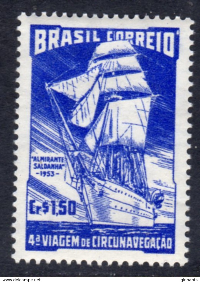 BRAZIL - 1953 TRAINING SHIP CIRCUMNAVIGATION STAMP FINE MINT MM * SG 847 - Unused Stamps