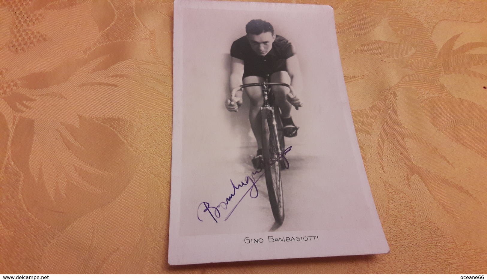 Gino Bambagiotti Autographe Manuscrit Carte Originale - Cyclisme