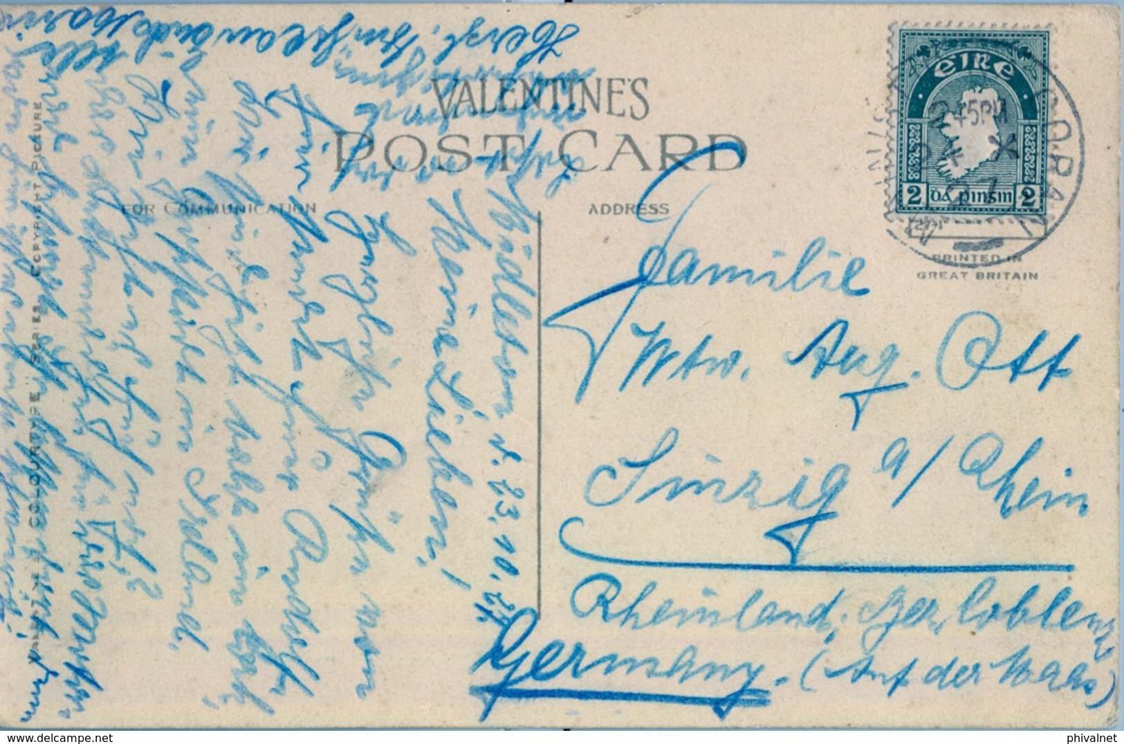 1927 , IRLANDA , TARJETA POSTAL CIRCULADA , GLENGARRIFF FROM GARNISH ISLAND . CORK - Cartas