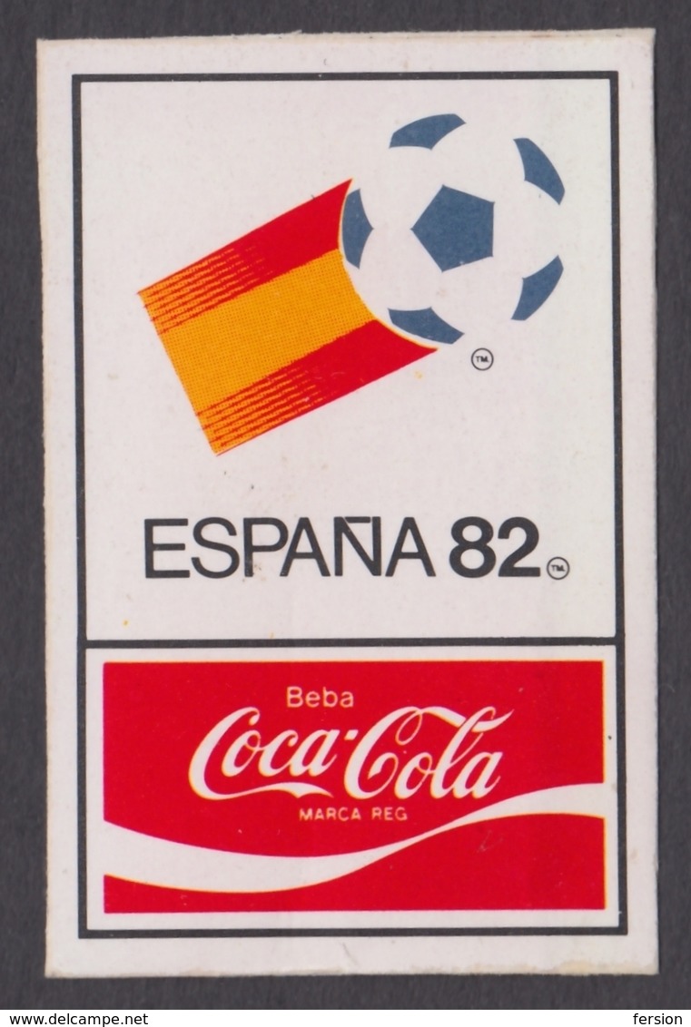 COCA COLA Sponsor - BALL Logo - Self Adhesive STICKER - SPAIN ESPANA 1982 FIFA World Cup Soccer Football - Autres & Non Classés