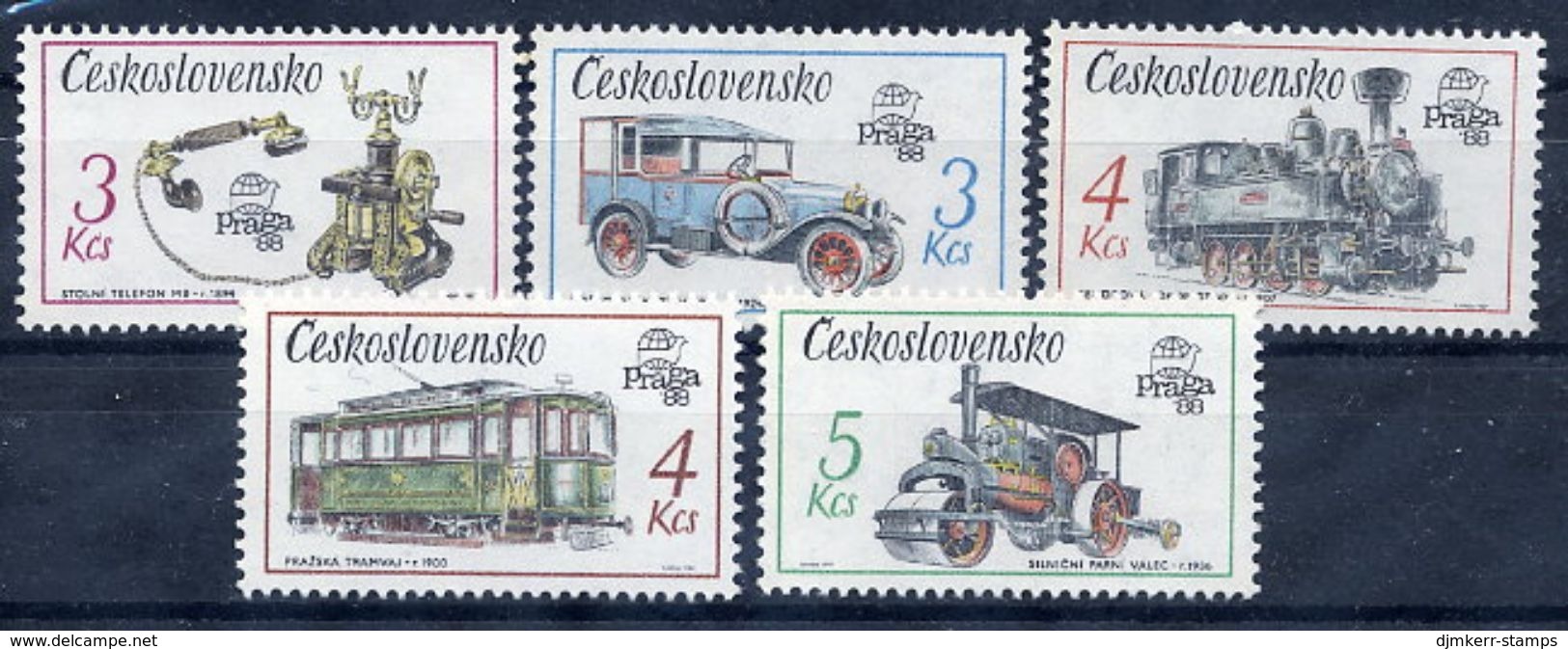 CZECHOSLOVAKIA 1987 PRAGA 88 Technical Monuments Set MNH / **.  Michel 2911-15 - Nuevos