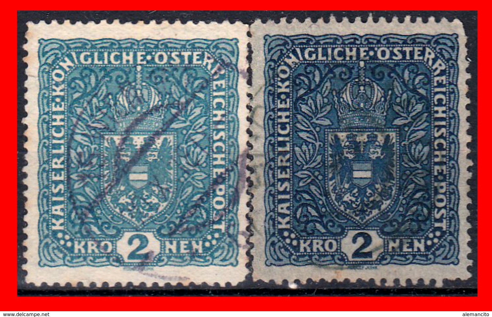 AUSTRIA (ÖSTERREICH) SELLOS SERIE AÑO 1916 COAT OF ARMS - Usados