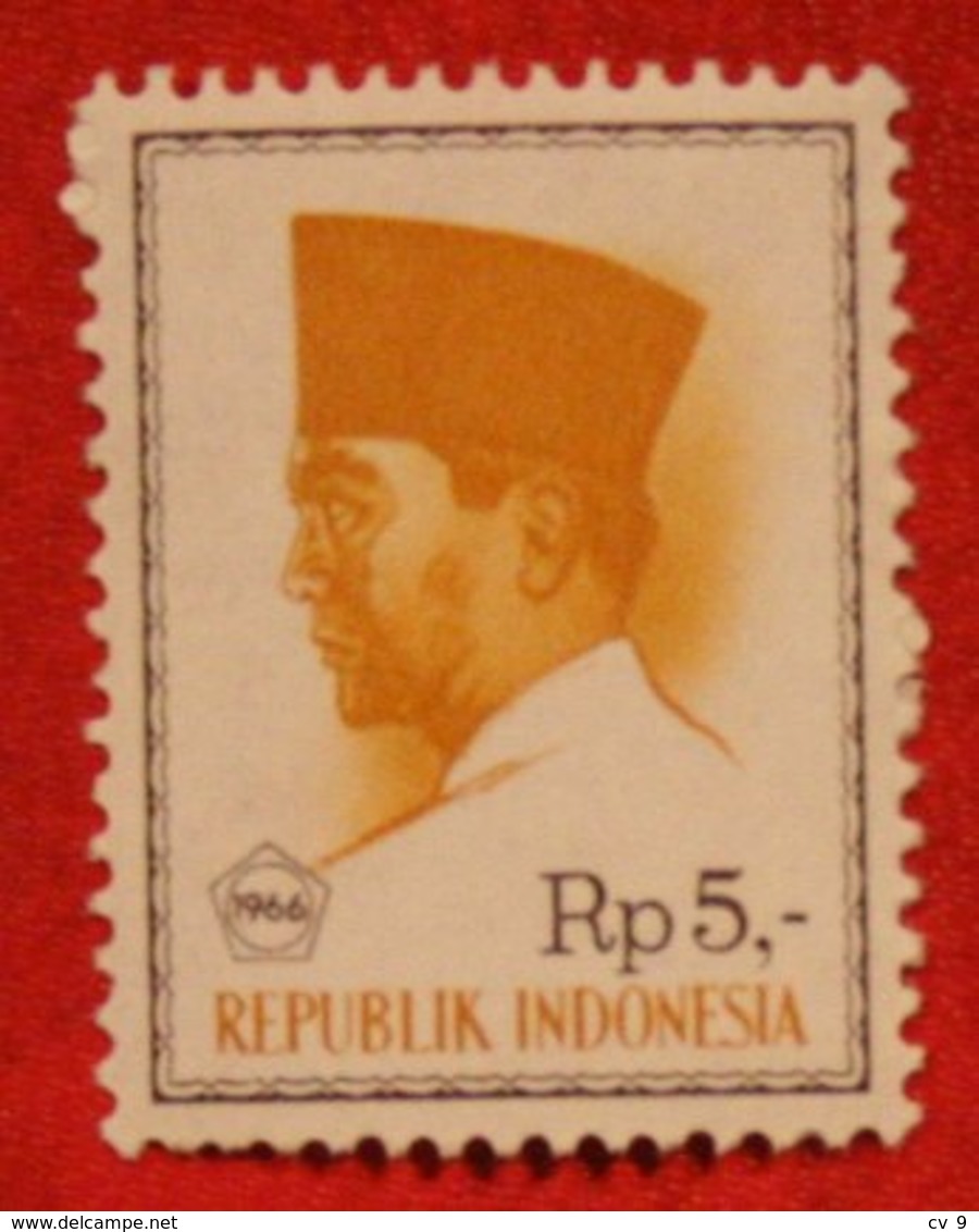 5 Rupia President Sukarno (Mi 533 YT 570 ) 1966 Indonesie / Indonesien / Indonesia POSTFRIS / MNH ** - Indonesia