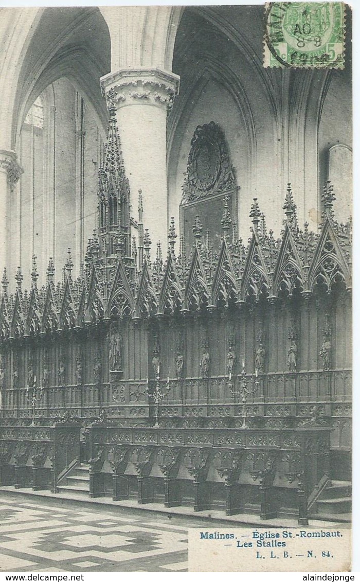 Mechelen - Malines - Eglise St-Rombaut - Les Stalles - L.L.B.  N. 84 _ 1903 - Mechelen