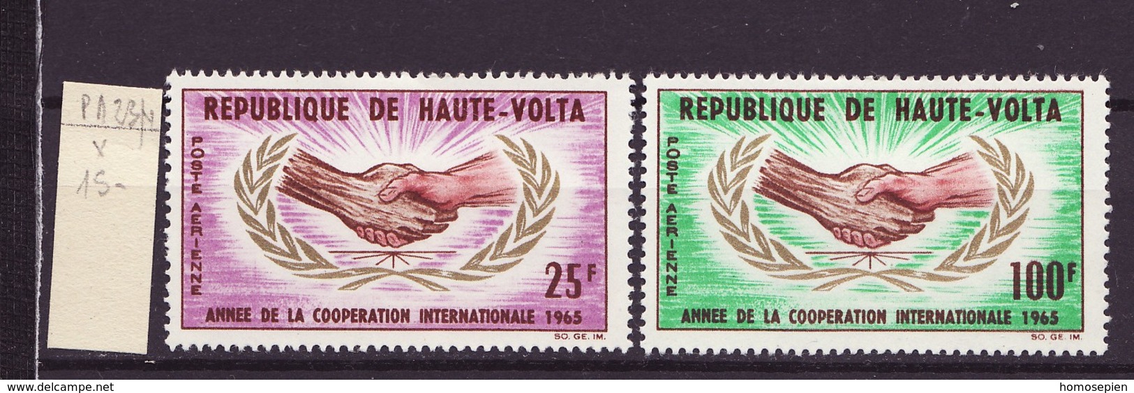 Haute Volta - Obervolta - Upper Volta - Burkina Faso Poste Aérienne 1965 Y&T N°PA23 à 24 - Michel N°F165 à 166  * - Haute-Volta (1958-1984)