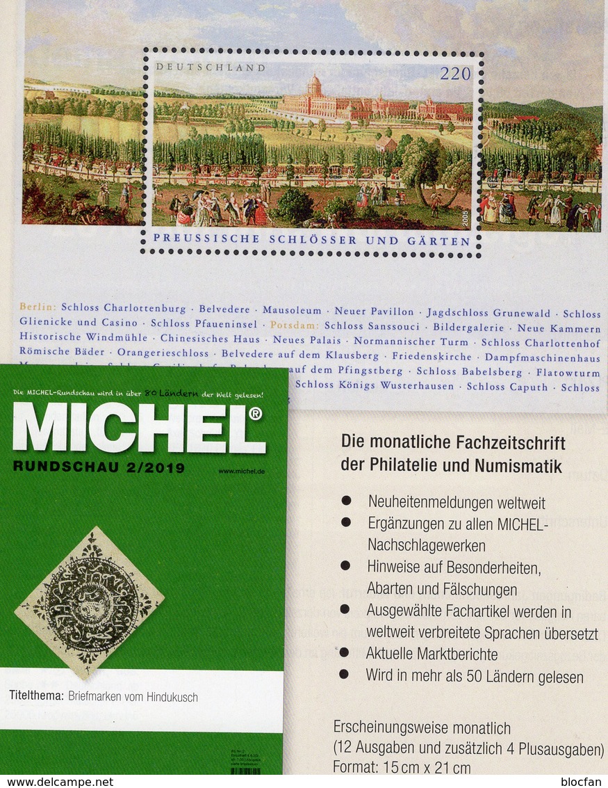 Stamps Rundschau Briefmarken MICHEL 2/2019 New 6€ Of The World Catalogue/magacine Of Germany ISBN 978-3-95402-600-5 - Philatelic Dictionaries