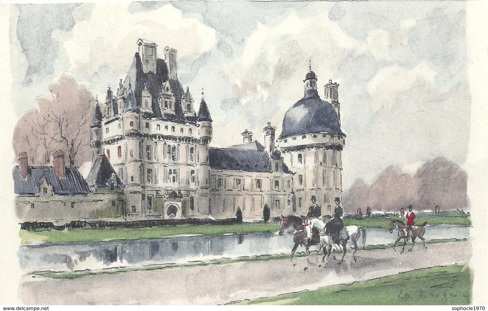 INDRE - 36 -VALENCAY - Le Château D'après Aquarelle - Autres & Non Classés