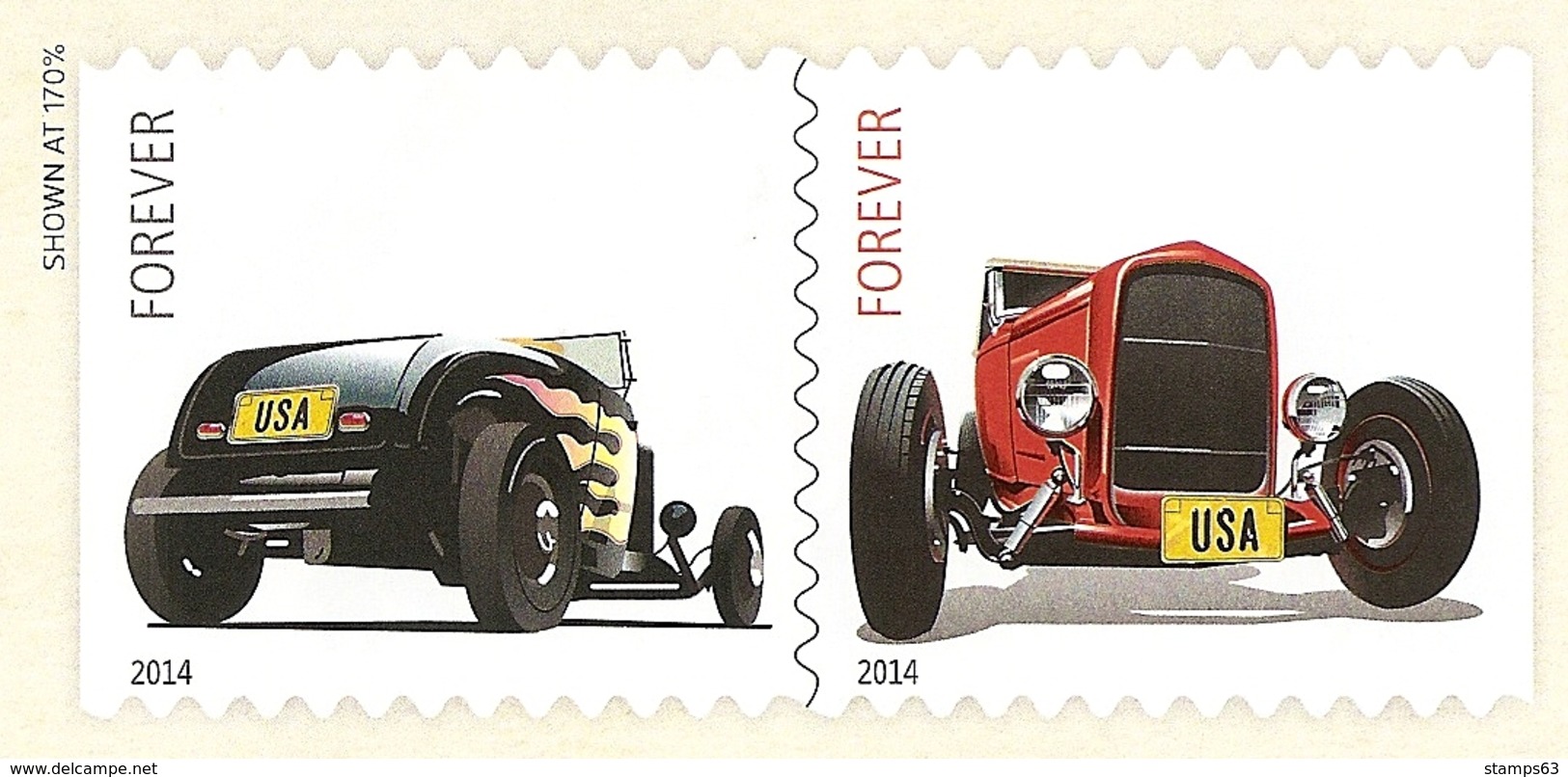 UNITED STATES (USA), 2014, Booklet 402, Hot Rods - 1981-...