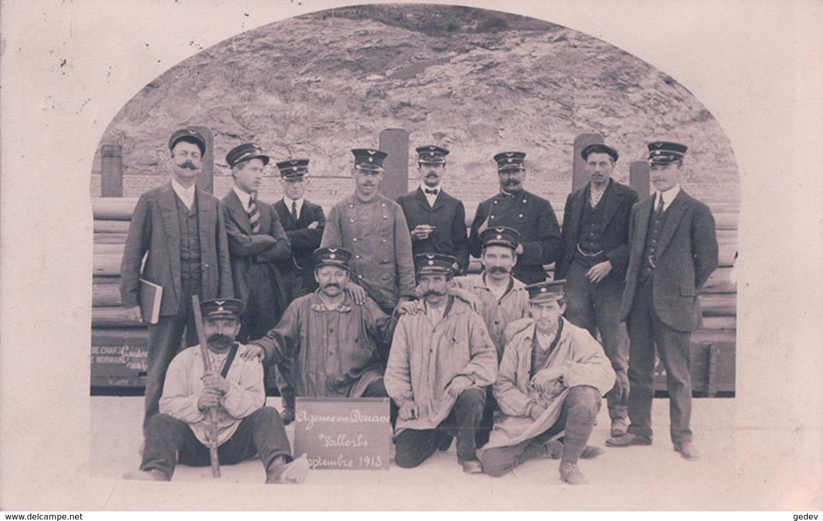 Vallorbe VD, Agence Des Douanes Et Douaniers En Gare De Vallorbe (10.10.1913) - Vallorbe