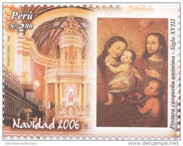 Lote P115, Peru, 2006, Navidad, Sello, Christmas Stamp - Perú