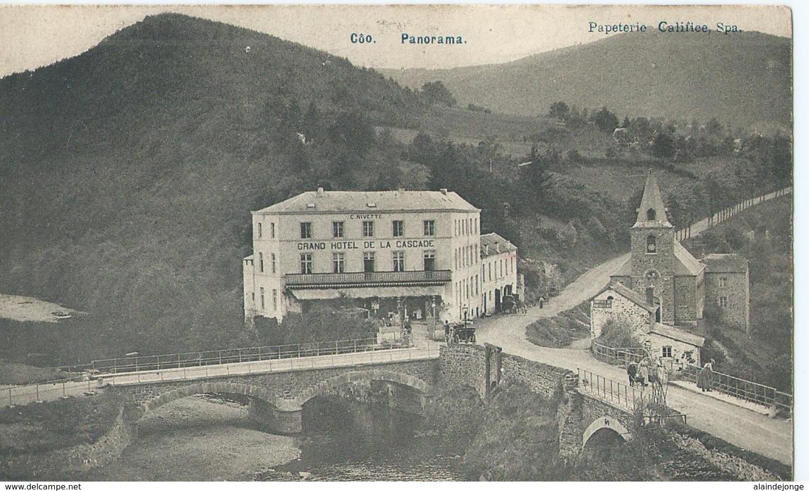 Coo - Panorama - Grand Hôtel De La Cascade - Papeterie Califice, Spa - 1908 - Stavelot