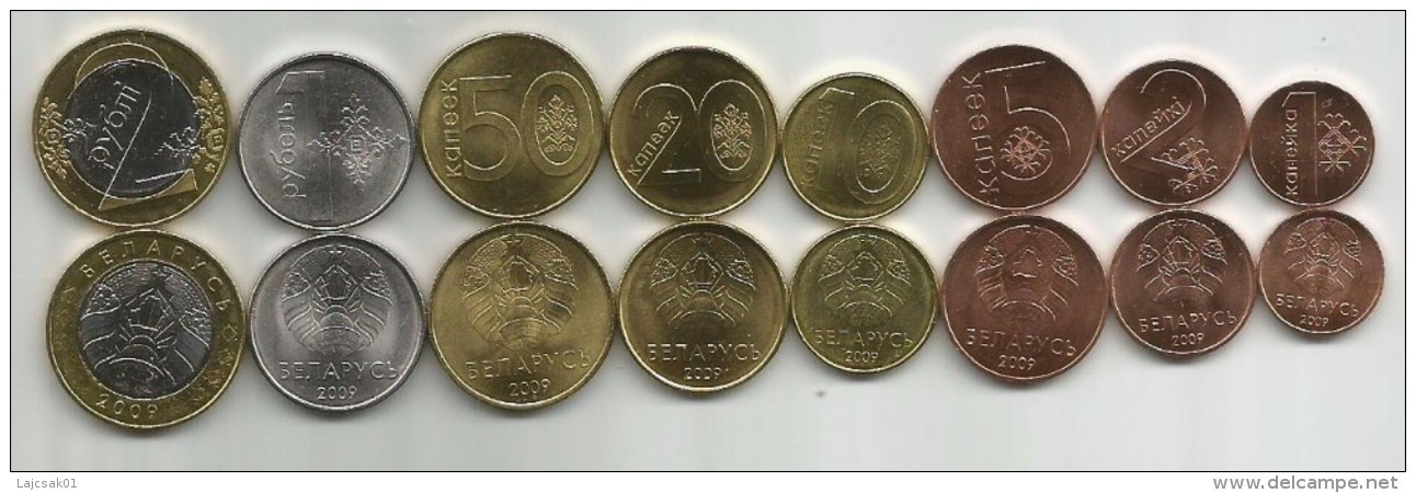 Belarus 2016 (2009) Complete Coin Set Of 8 Coins UNC - Belarus