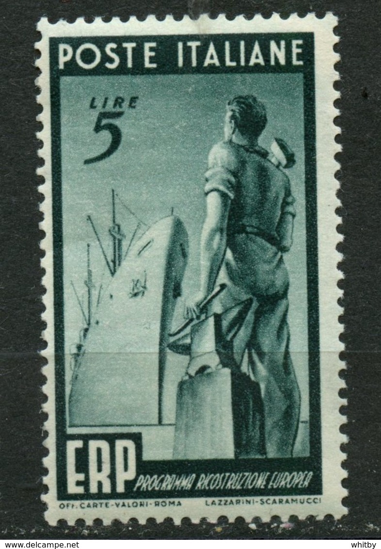Italy 1949 5L Workman And Ship Issue #515 - 1946-60: Mint/hinged