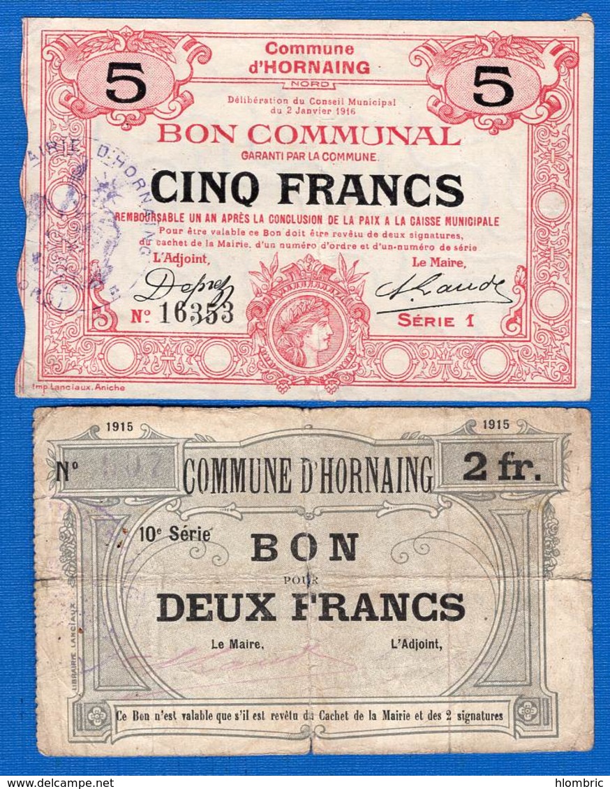 Hornaing  59/1347 + Le  2  Fr   2  Billets - Bonds & Basic Needs