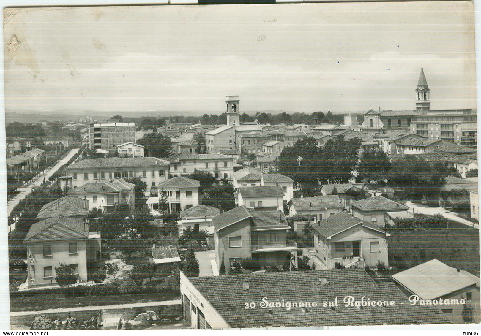 SAVIGNANO SUL RUBICONE( FORLI)-PANORAMA-B/N -VIAGGIATA1972-TIMBRO POSTE SAVIGNANO SUL RUBICONE,EDIZ.CARTOTERIA FABBRI G - Forlì