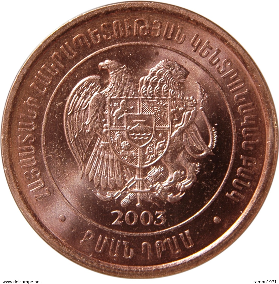 ARMENIA 20  Dram  2003 UNC Bank Bag - Arménie