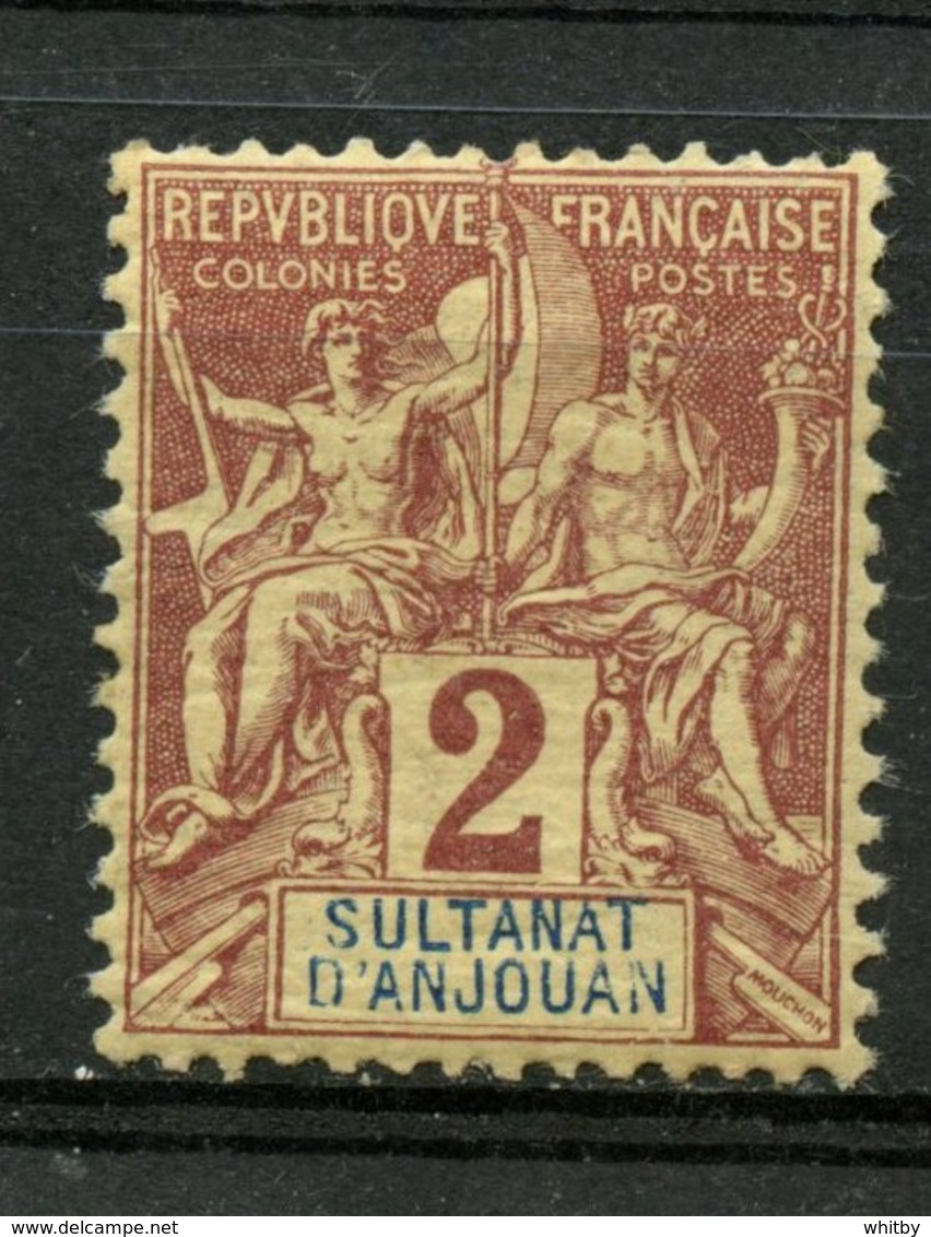 Anjouan 1892 2c Navigation And Commerce Issue #2 - Unused Stamps