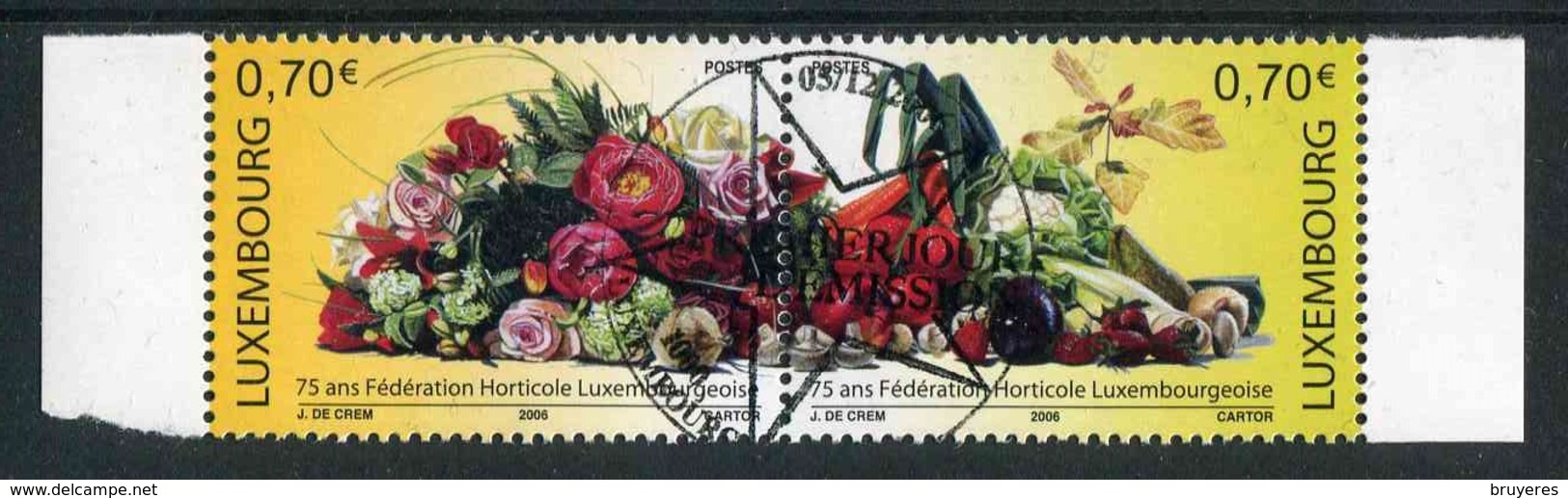 Timbres* De 2006 Du LUXEMBOURG Gommés "75e Anniversare De La Fédération Horticole" - Oblit. PJ 05/12/2006 - Usati