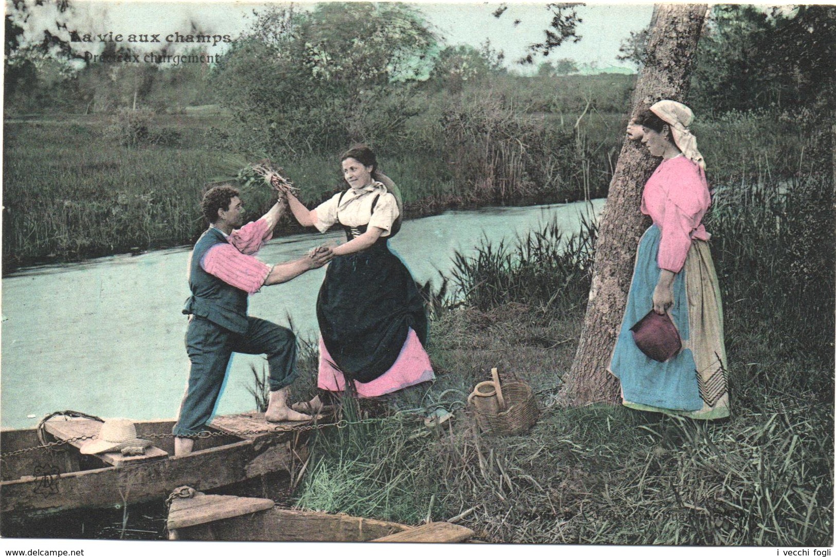 Cartolina, CPA Carte Postale, Postcard. La Vie Aux Champs. Précieux Chargement. - Personnages