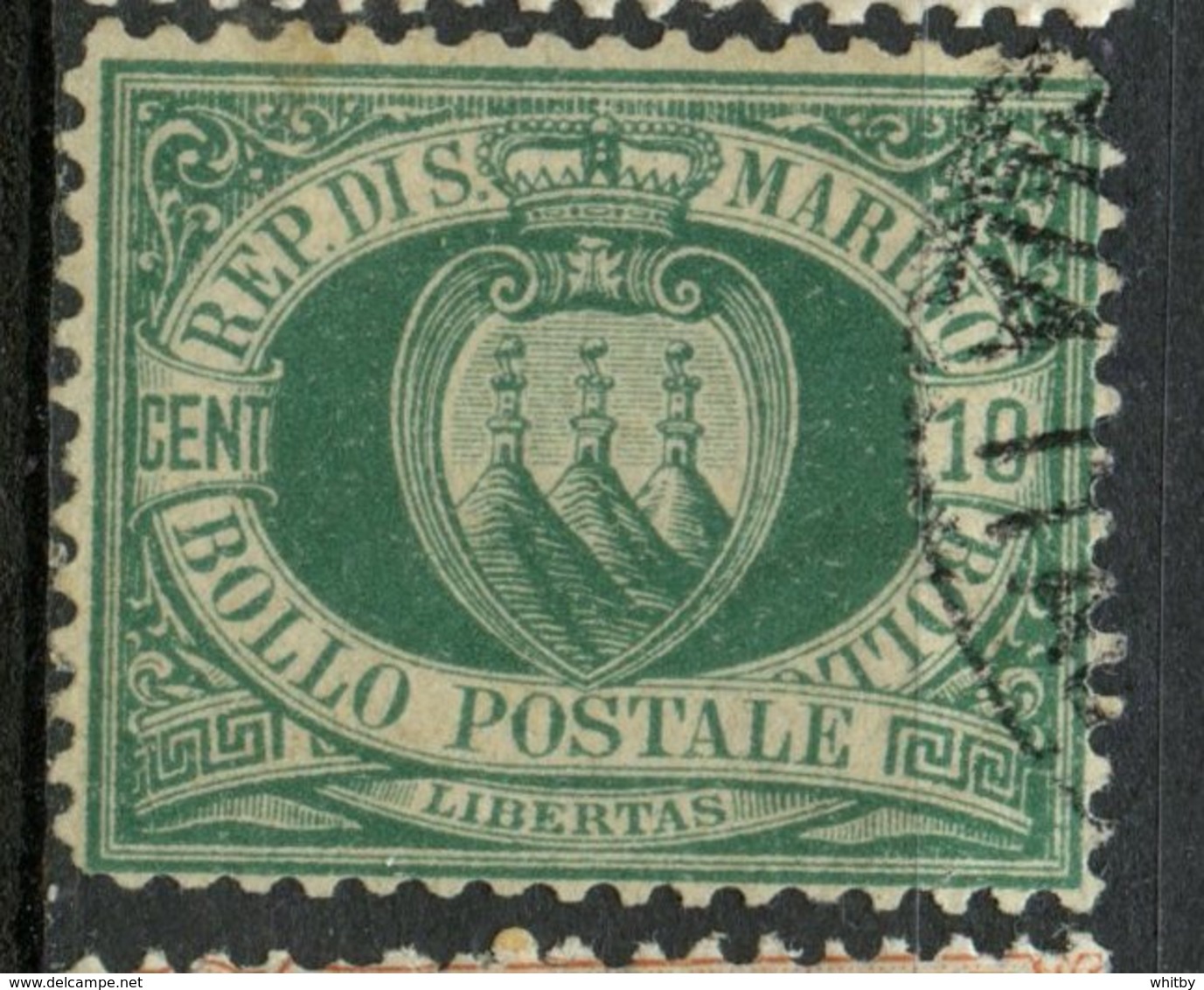 San Marino 1892 10c Coat Of Arms Issue #8 - Used Stamps