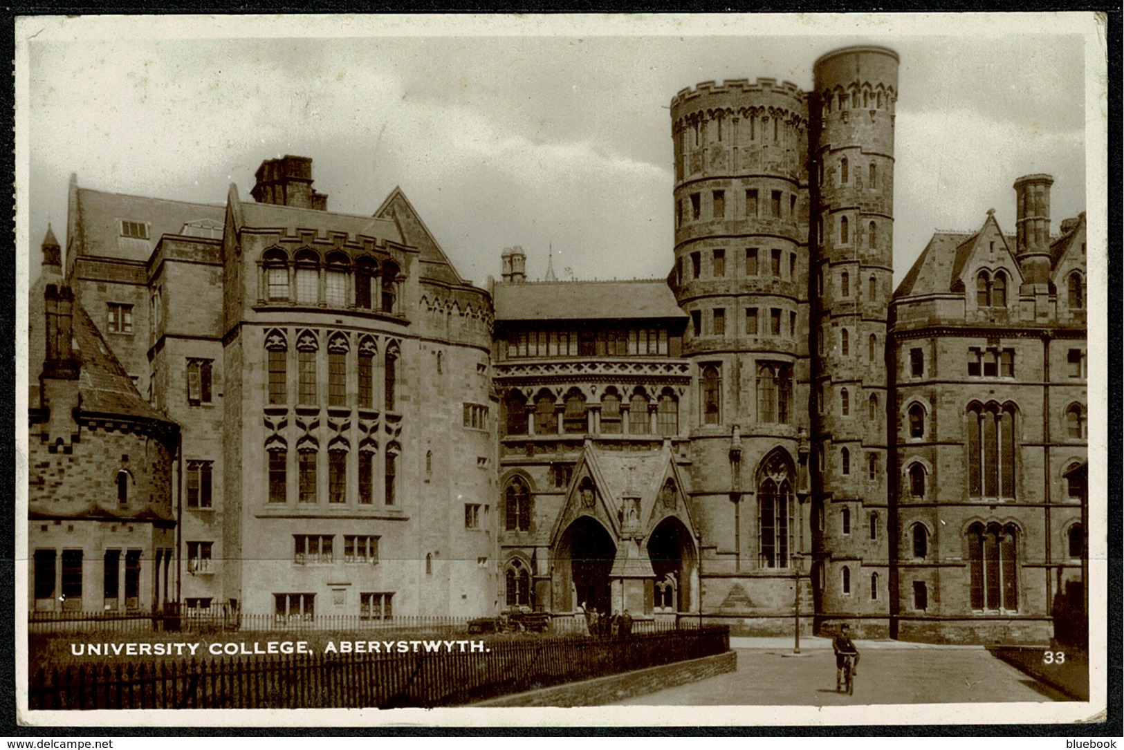 Ref 1277 - 1937 Real Photo Postcard - University College Aberystwyth - Cardinganshire Wales - - Cardiganshire