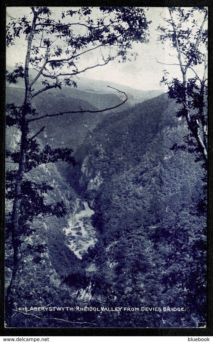 Ref 1277 - 1914 Postcard - Rheidol Valley From Devil's Bridge Aberystwyth - Cardinganshire Wales - - Cardiganshire