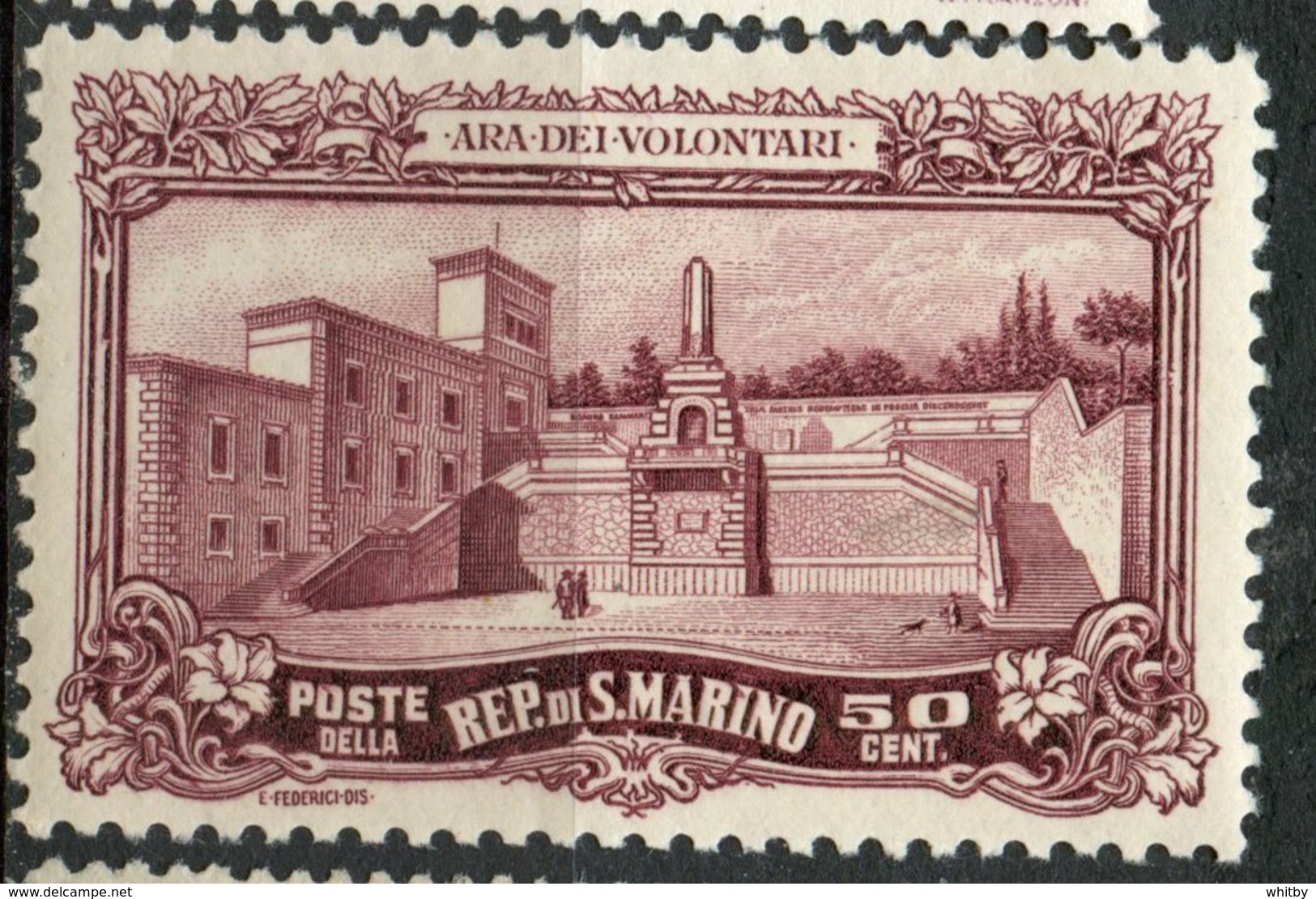 San Marino 1927 50c War Memorial Issue #108 - Used Stamps