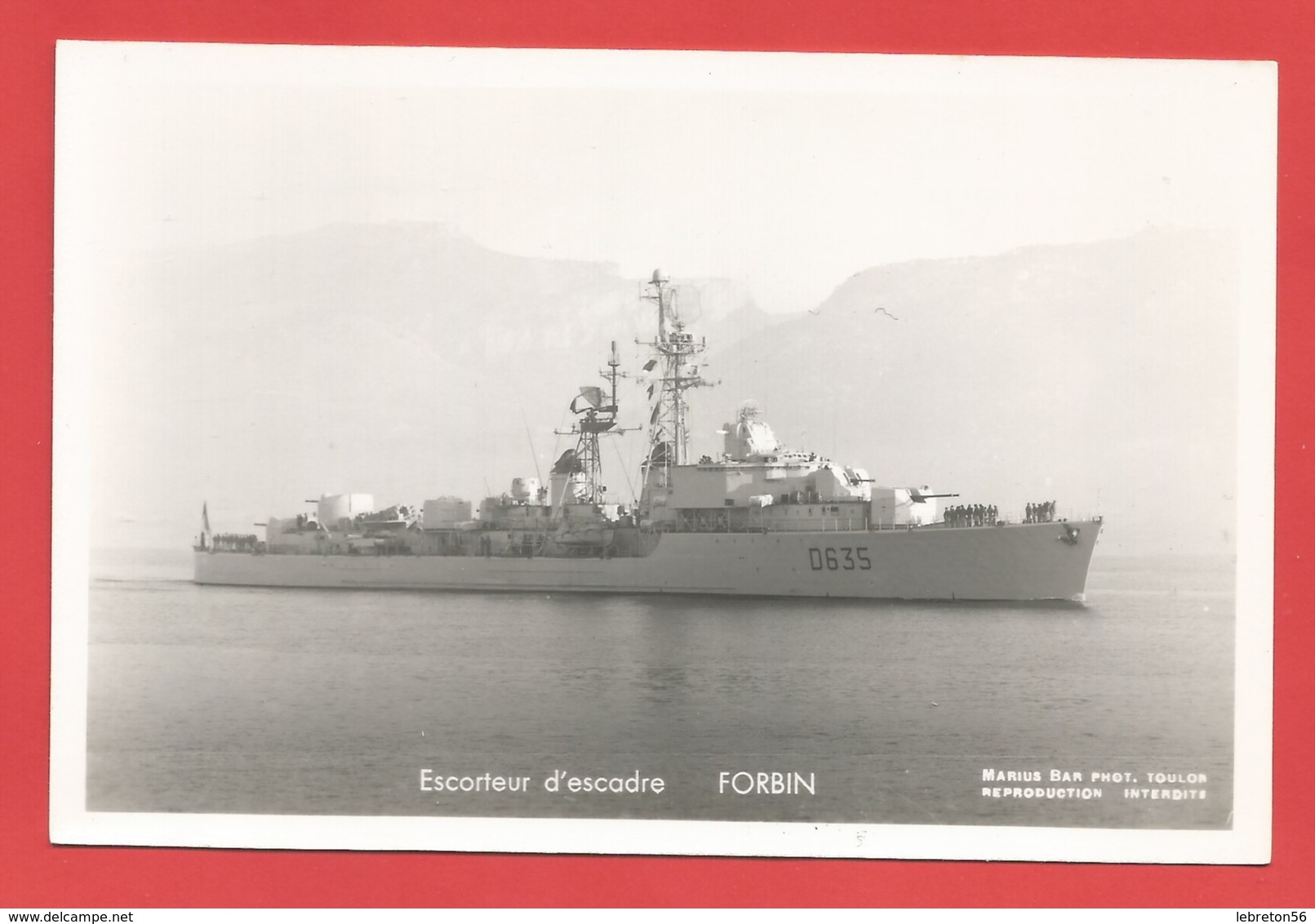 C.P.A. " Marine Nationale " Escorteur D'escadre FORBIN  ( Animée ) -Voir 2 Photos - Warships