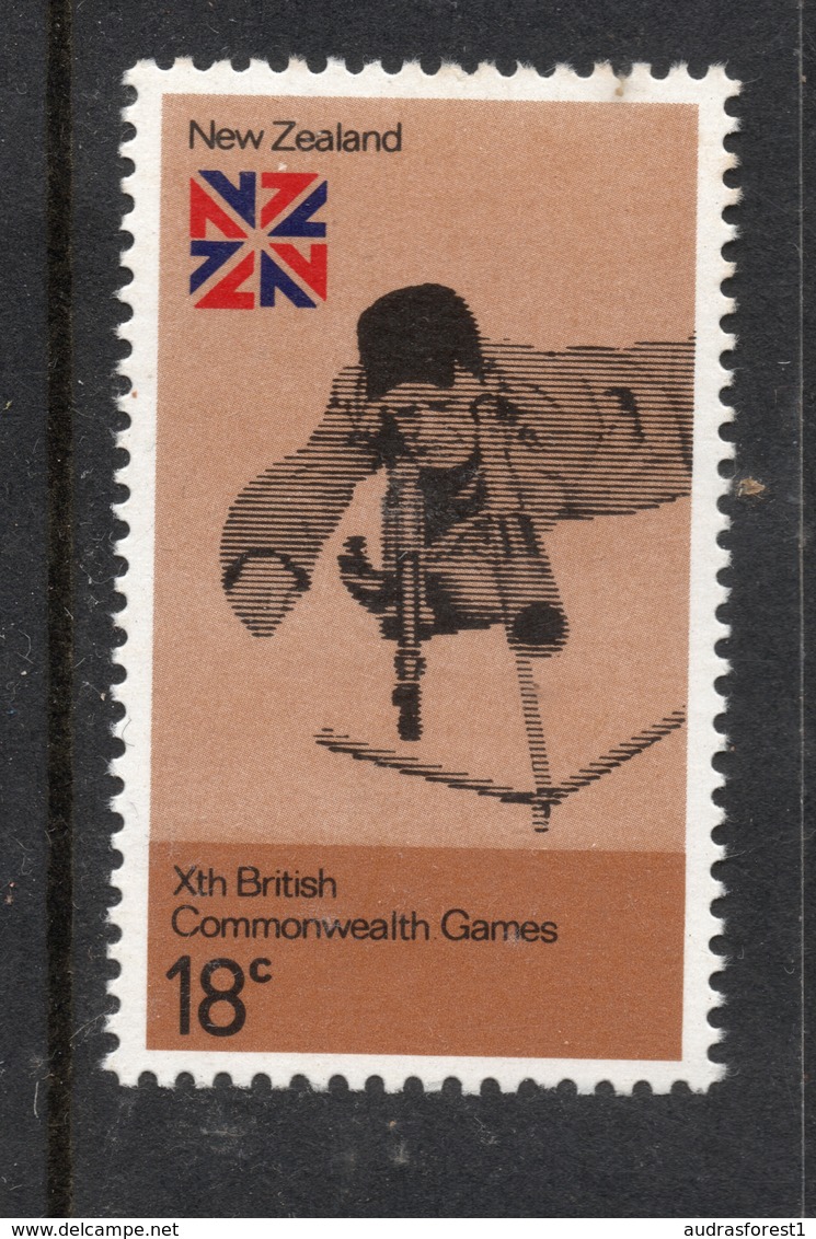 Men's RIFLE SHOOTING 1974 COMMONWEALTH GAMES Value: 18c Brown MNH Stamp S.G. No. 1044 NEW ZEALAND - Tir (Armes)