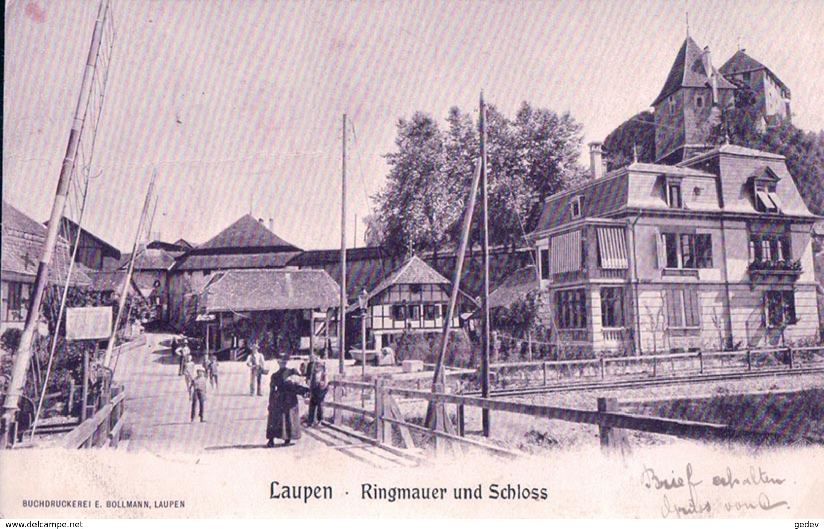 Laupen BE, Ringmauer Und Schloss, Chemin De Fer (7.11.06) - Laupen