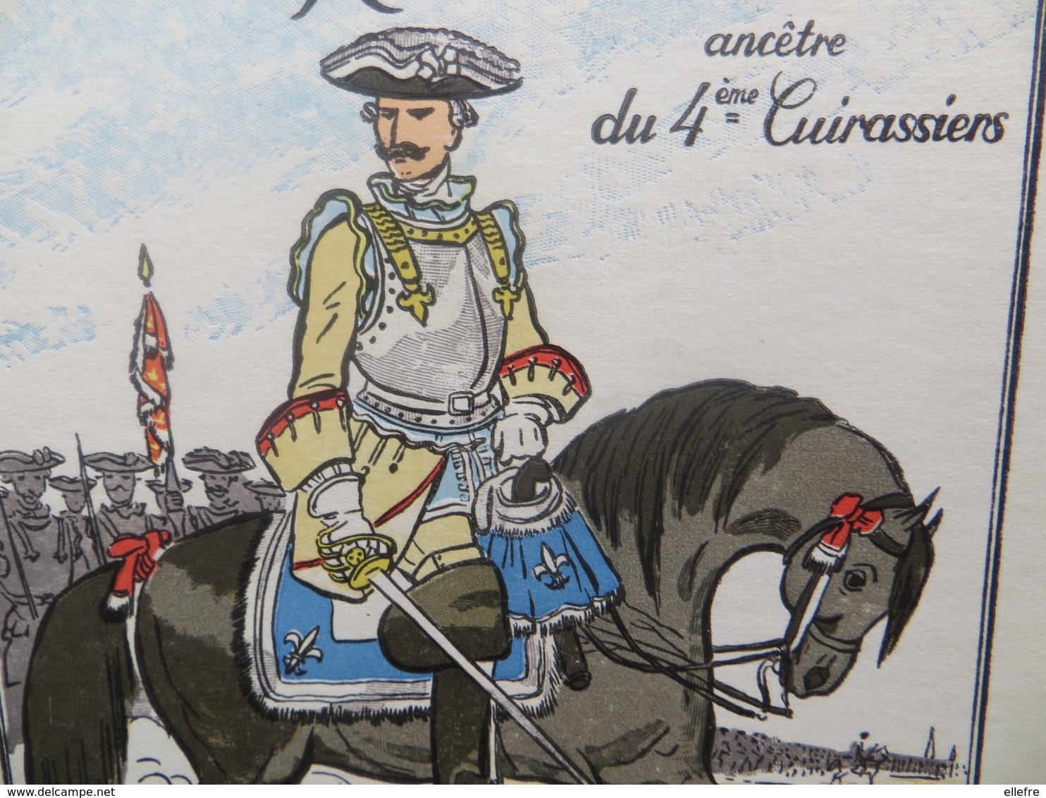 Programme Militaria Capitaine De Cuirassiers De La Reine Cavalerie -4 ème Regiment De Cuirassiers Fête De Saint Georges - Programs