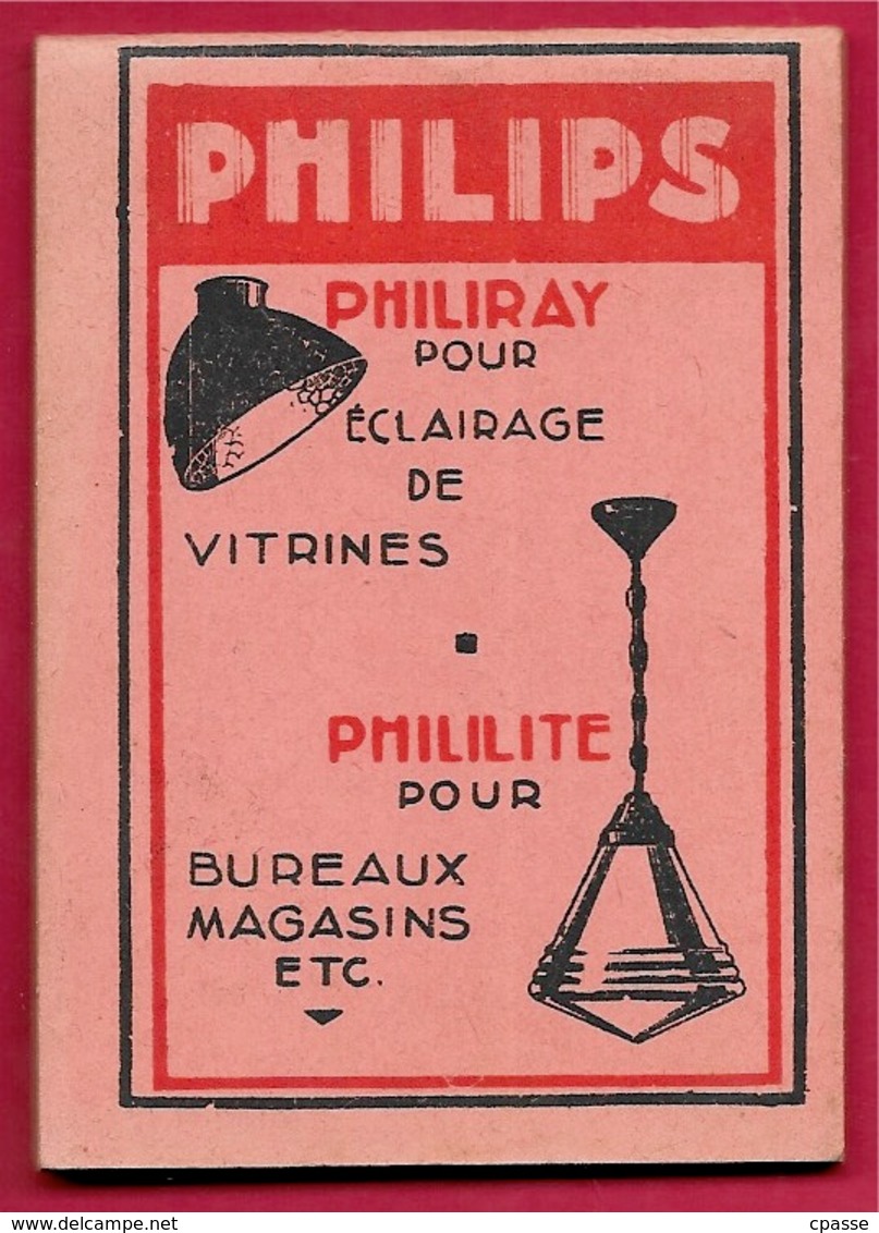Petit Calendrier 1929 Calepin Bloc-notes Publicitaire PHILIPS Lampes Eclairage PHILIRAY PHILILITE - Petit Format : 1921-40