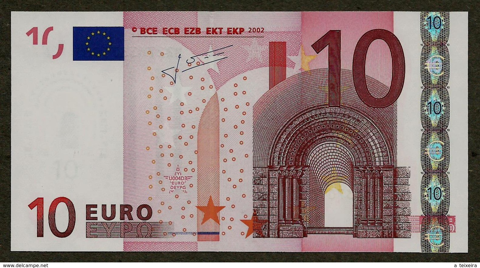 Portugal - 10 Euro - U004 D3 - M22763370901 - Trichet - UNC - 10 Euro