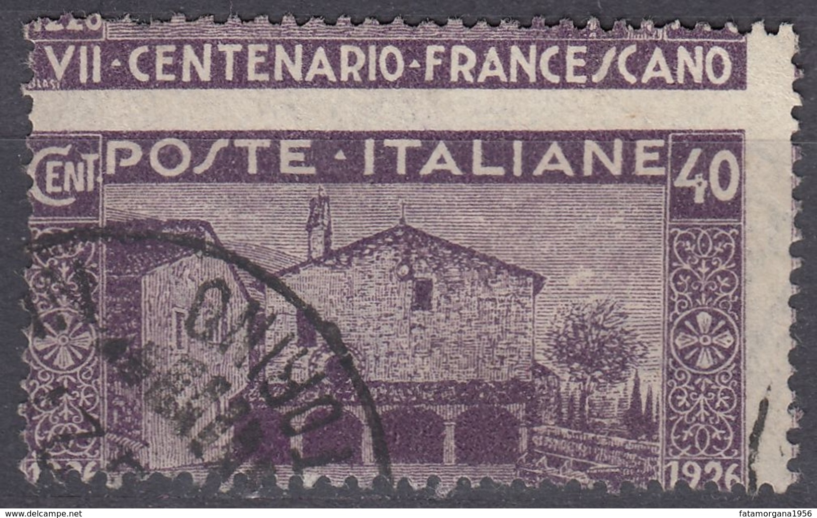 ITALIA - 1926 - Yvert 188 Usato Fortemente Decentrato. - Usati