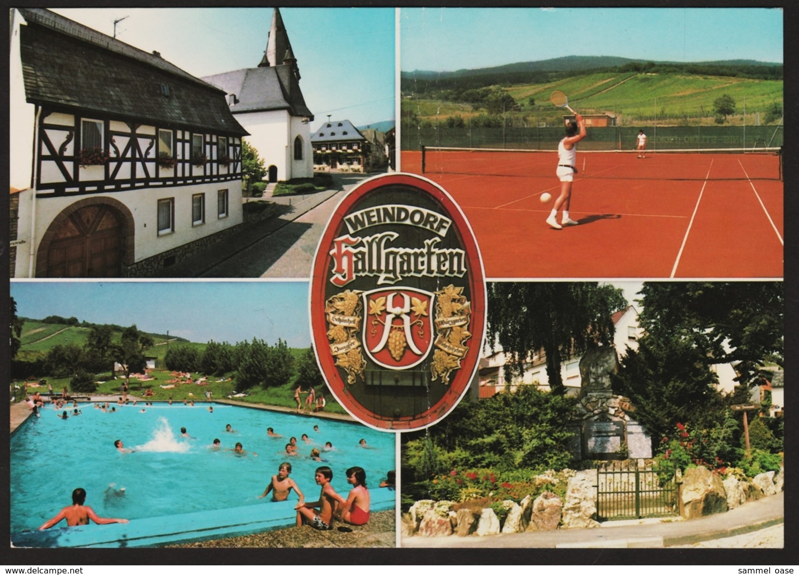 Weindorf Hallgarten  -  Mehrbild-Ansichtskarte Ca.1975    (9808) - Oestrich-Winkel