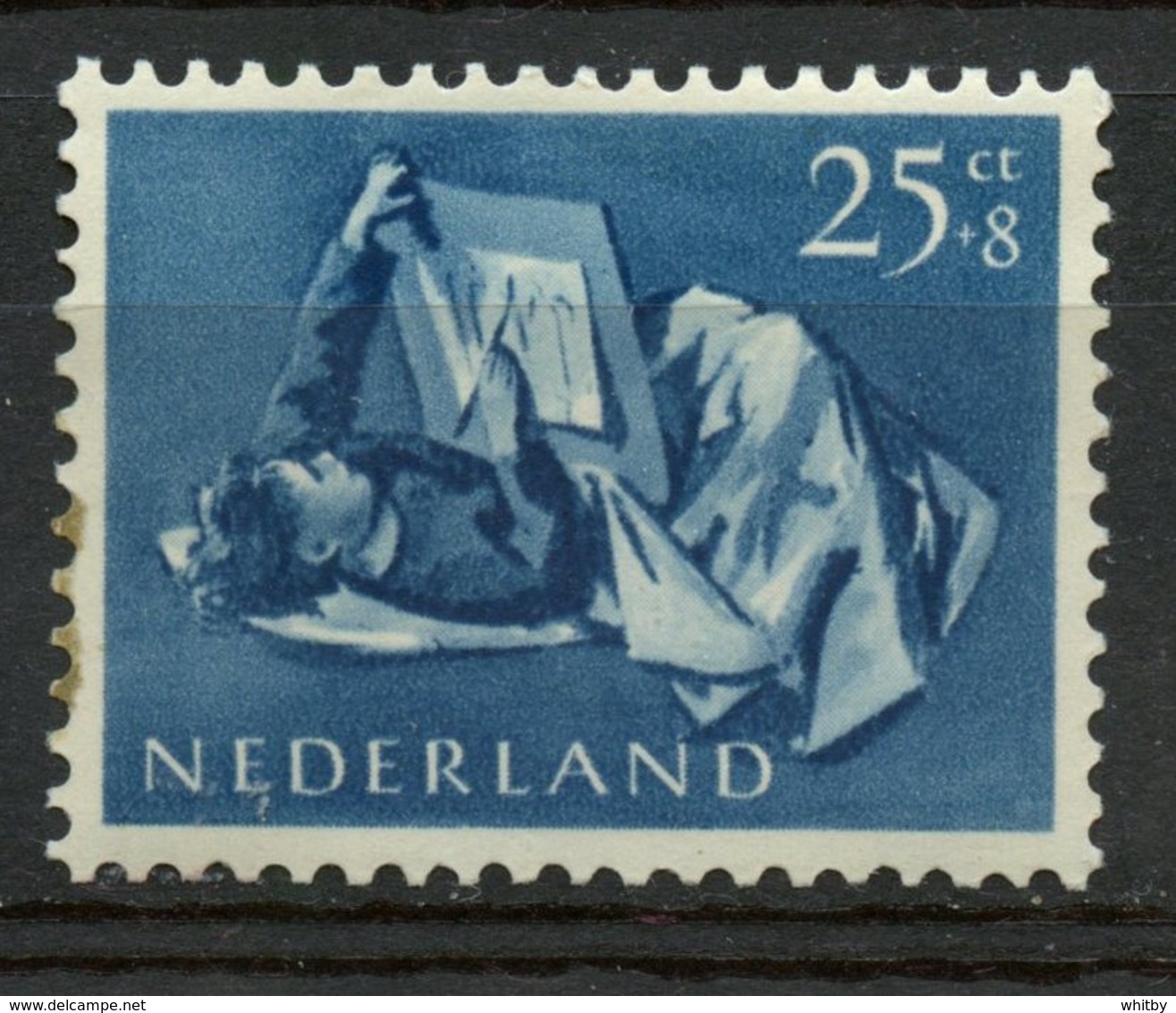 Netherlands 1954 25+8c Child Drawing Issue #B275 - Unused Stamps