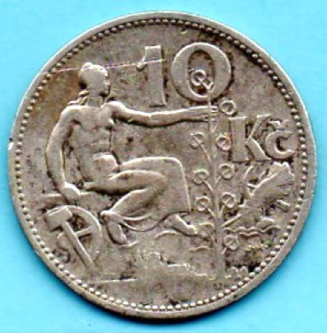 (r65)  TCHECOSLOVAQUIE  10 Korun 1932 Silver  KM#15 - Tchécoslovaquie