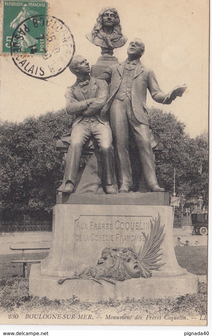 Cp , 62 , BOULOGNE-sur-MER , Monument Des Frères Coquelin - Boulogne Sur Mer