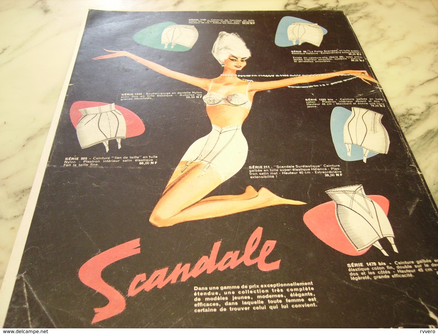 ANCIENNE PUBLICITE 3 FOIS PLUS EXTENSIBLE GAINE SCANDALE  1960 - Autres & Non Classés