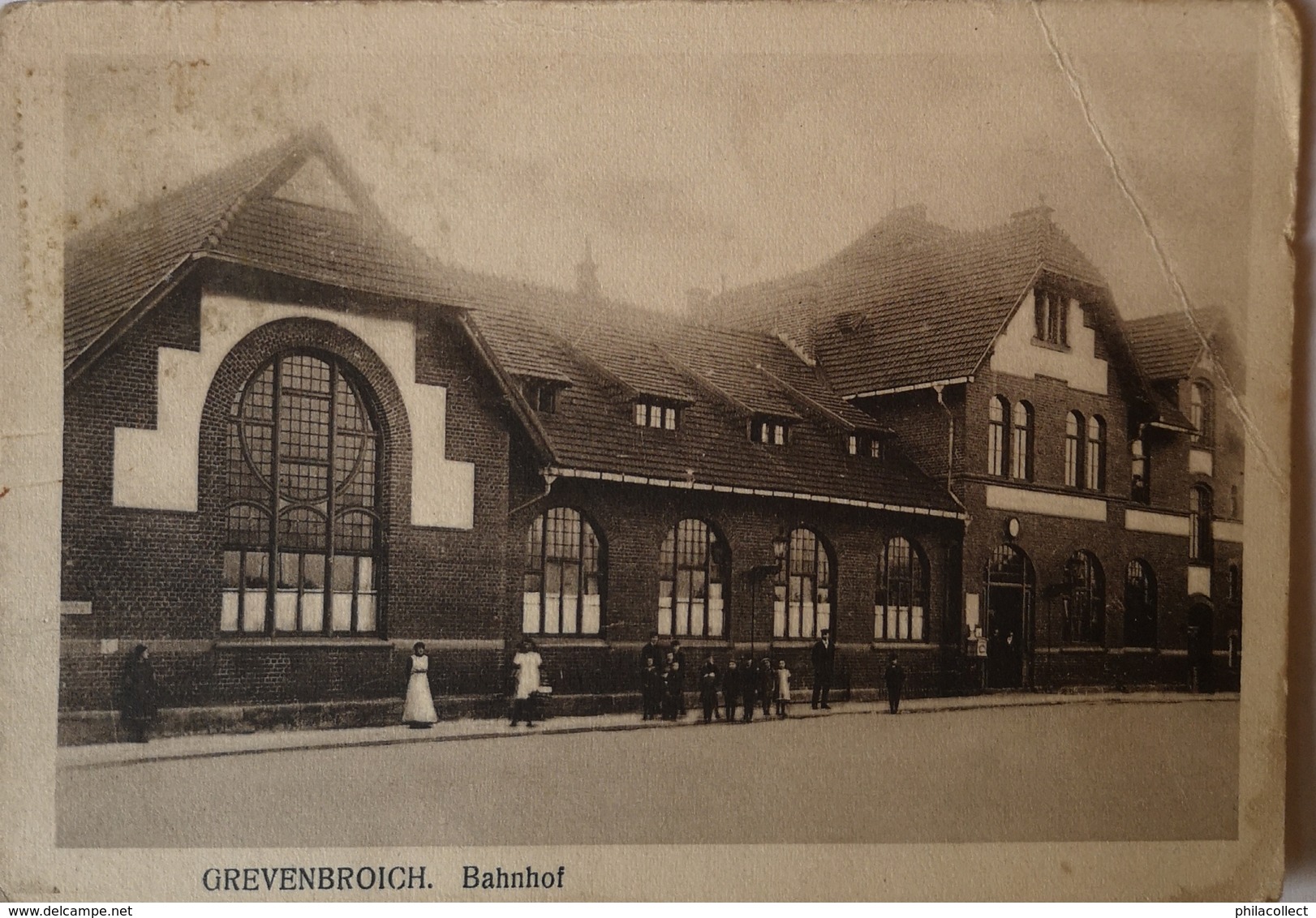 Grevenbroich (NRW) Bahnhof Ca 1918 Leichte Falte - Grevenbroich