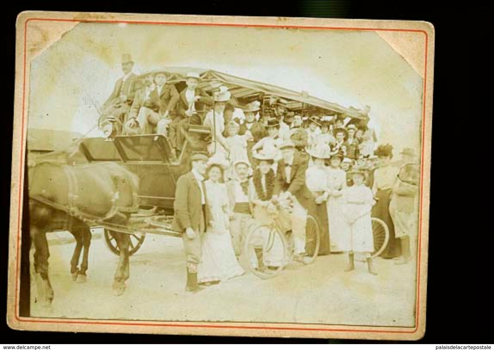 ATTELAGE DE TOURISTES DE 1895      CP PHOTO                  JLM - Other & Unclassified