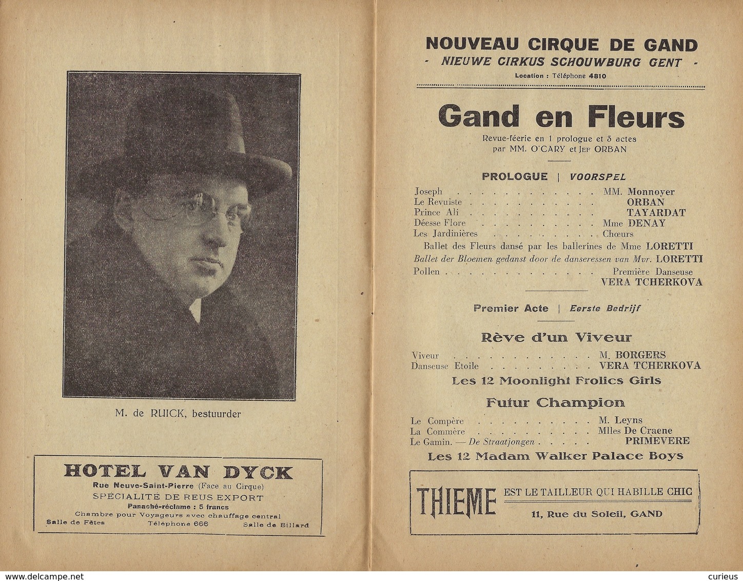 GENT * NOUVEAU CIRQUE DE GAND * PROGRAMME * GAND EN FLEURS * 1928 * RECLAMES * 12 PP * 21 X 13.5 CM - Gent