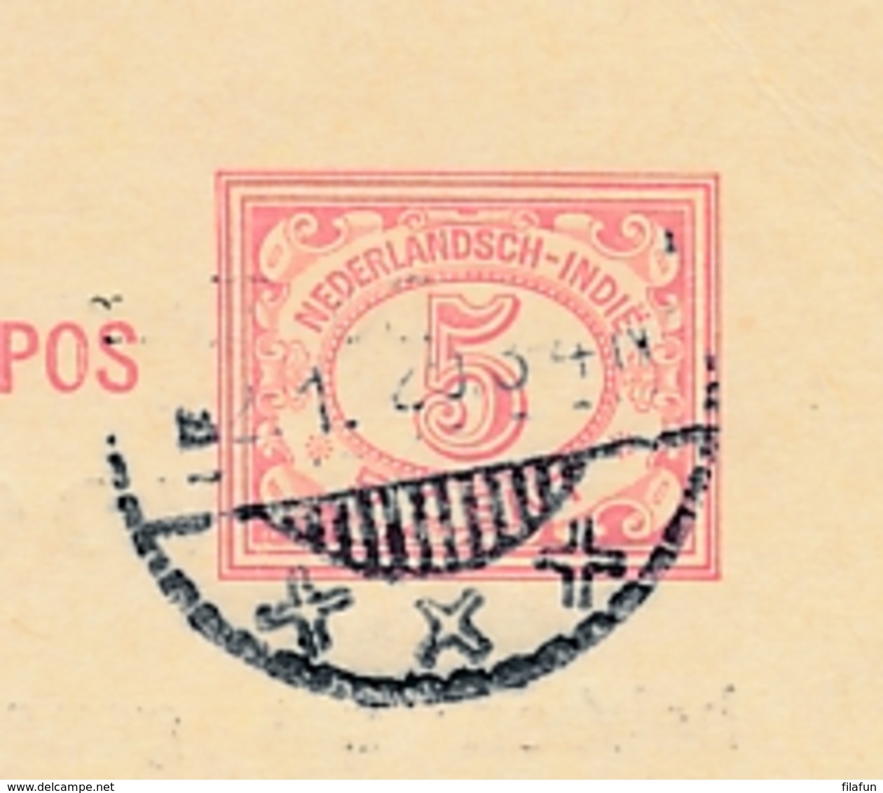 Nederlands Indië - 1919 - 5 Cent Vürtheim II, Briefkaart G27 Particulier Bedrukt - Geboortekaartje - Padang Naar Arnhem - Nederlands-Indië
