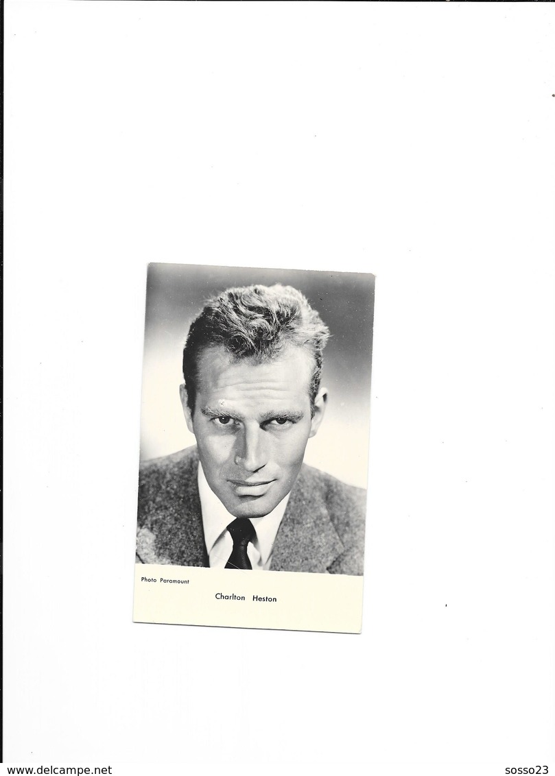 CHARLTON HESTON PHOTO PARAMOUNT  CARTE PUB CARBONES KORES - Acteurs