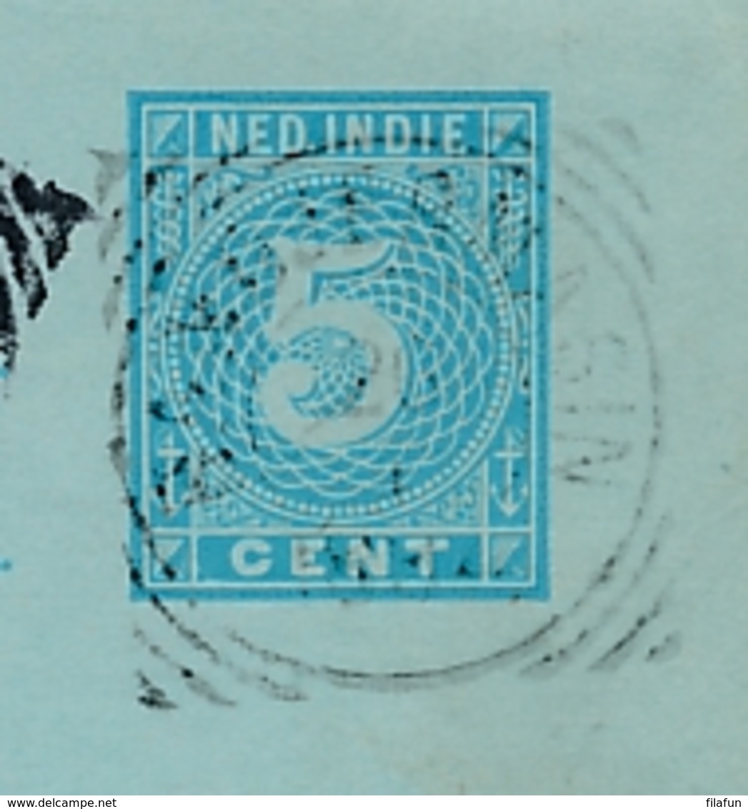 Nederlands Indië - 1894 - 5 Cent Cijfer, Briefkaart G10 Van VK BANDJERMASIN Naar VK KOTARADJA - Netherlands Indies